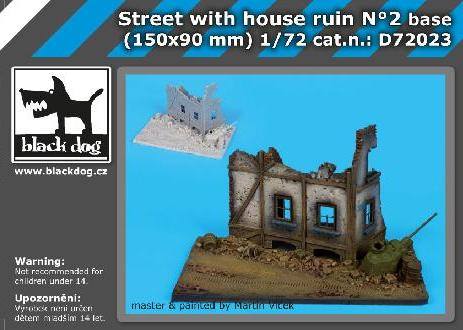 Street with house ruin base no.2 (150x90 mm)